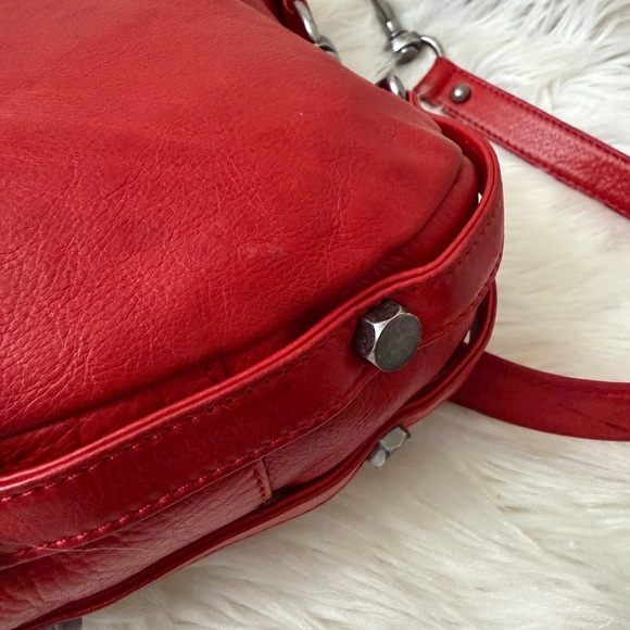 Rebecca Minkoff RED Leather RARE MINI Nikki Hobo Shoulder Bag - Picture 6 of 13
